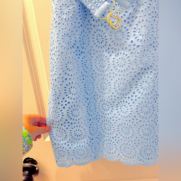 Lilly Pulitzer Dress Purple Eyelet Romper-Like Size Small - Picture 4 of 4